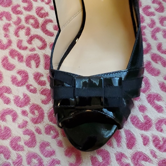 Cole Haan Nike Air Black Patent Open Toe Sling Bac - Picture 6 of 9